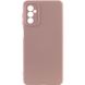 Чехол для Samsung Galaxy M52 Silicone Full camera закрытый низ + защита камеры Розовый / Pink Sand