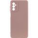 Чехол для Samsung Galaxy M52 Silicone Full camera закрытый низ + защита камеры Розовый / Pink Sand
