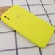 Чехол для iPhone X/Xs Silicone Full camera закрытый низ + защита камеры (Желтый / Bright Yellow) квадратные борты