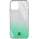 TPU + Glass чохол Swarovski для Apple iPhone 12 Pro / 12 (6.1") (Бірюза)