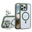 Чохол з підставкою для iPhone 12 / 12 Pro Lens Shield Magsafe + Лінзи на камеру (Зелений / Green)