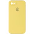 Чохол для Apple iPhone 7/8 / SE (2020) Silicone Full camera закритий низ + захист камери (Жовтий / Canary Yellow) квадратні борти