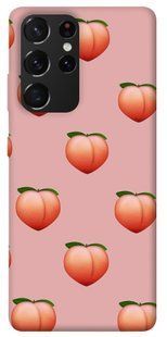 Чехол для Samsung Galaxy S21 Ultra PandaPrint Персики паттерн