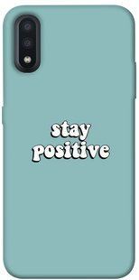 Чохол для Samsung Galaxy A01 PandaPrint Stay positive написи