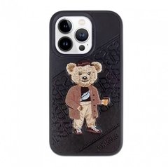 Чехол для iPhone 14 Pro Max Polo Crete Leather Case Santa Barbara Bear Black