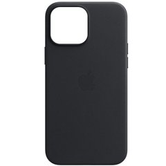 Шкіряний чохол Leather Case (AAA) для Apple iPhone 13 Pro (6.1"") Чорний / Midnight