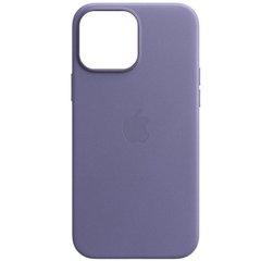 Кожаный чехол Leather Case (AAA) для Apple iPhone 13 Pro Max Сиреневый / Wisteria