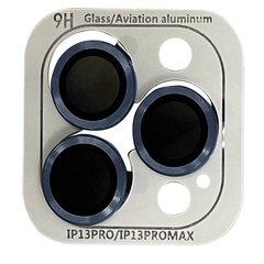 Защитное стекло Metal Classic на камеру (в упак.) для Apple iPhone 13 Pro / 13 Pro Max Голубой / Sierra Blue