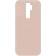 Чехол для Oppo A5 (2020) / Oppo A9 (2020) Silicone Full с закрытым низом и микрофиброй Розовый / Pink Sand