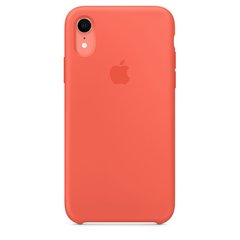 Чехол silicone case for iPhone XR с микрофиброй и закрытым низом Coral
