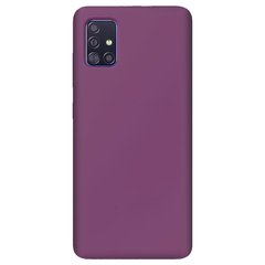 Чехол для Samsung Galaxy A51 (A515) Silicone Full (Фиолетовый / Grape) с закрытым низом и микрофиброй