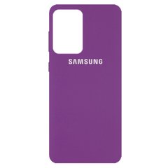Чохол для Samsung Galaxy A72 4G / A72 5G Silicone Full Фіолетовий / Grape з закритим низом і мікрофіброю