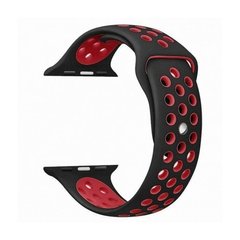 Силиконовый ремешок Sport Nike+ для Apple watch 42mm / 44mm (black/red)