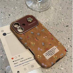 Кожаный чехол для iPhone 14 Pro Vintage Leather Case Brown