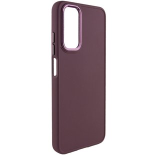 TPU чохол Bonbon Metal Style для Samsung Galaxy A52 4G / A52 5G / A52s Бордовий / Plum