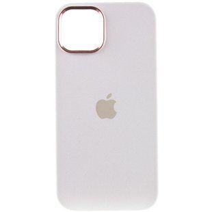 Чехол для iPhone 11 Pro Silicone Case Full (Metal Frame and Buttons) с металической рамкой и кнопками White
