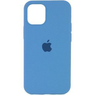 Чехол Silicone Case Full Protective (AA) для Apple iPhone 12 mini (5.4") (Голубой / Cornflower)