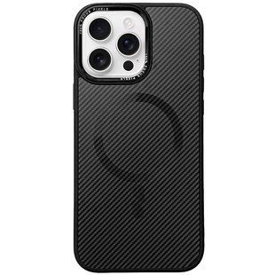 Чохол TPU+PC Carbon with MagSafe для Apple iPhone 16 Pro (6.3") (Black)