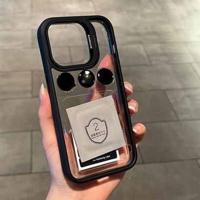 Чохол з підставкою для iPhone 15 Pro Lens Shield + скла на камеру