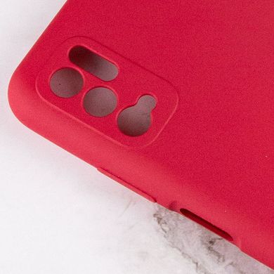 Чехол Silicone Cover Full Camera (AA) для Xiaomi Redmi Note 10 5G / Poco M3 Pro Красный / Rose Red