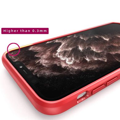 TPU+PC чехол Deen CrystalRing for Magnet (opp) для Apple iPhone 12 Pro / 12 (6.1"") Бесцветный / Красный