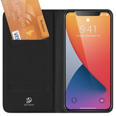 Чехол-книжка Dux Ducis с карманом для визиток для Apple iPhone 13 Pro (6.1"") Черный