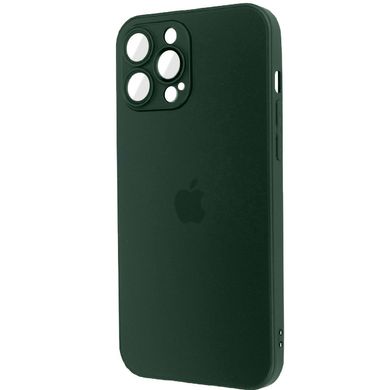 Чохол для Iphone 13 Скляний матовий + скло на камеру TPU+Glass Sapphire matte case Cangling Green
