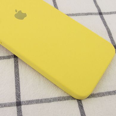 Чохол для iPhone 6/6s Silicone Full camera закритий низ + захист камери Жовтий / Canary Yellow квадратні борти