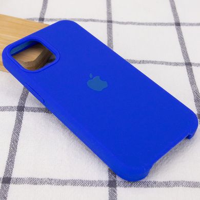 Чехол silicone case for iPhone 12 mini (5.4") (Синий/Shiny blue)