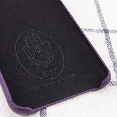 Кожаный чехол AHIMSA PU Leather Case Logo (A) для Apple iPhone 12 mini (5.4") (Фиолетовый)