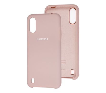 Чохол для Samsung Galaxy A01 (A015) Silky Soft Touch рожевий пісок