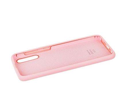 Чехол для Samsung Galaxy A50 / A50s / A30s Silicone Full светло-розовый c закрытым низом и микрофиброю