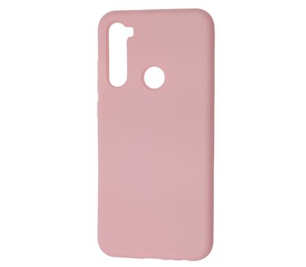 Чехол для Xiaomi Redmi Note 8T Silicone Full светло-розовый c закрытым низом и микрофиброю