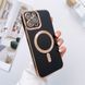 Чохол для iPhone 11 Pro Max Gold Plating with Magsafe + скло на камеру Black