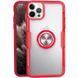 TPU + PC чохол Deen CrystalRing for Magnet (opp) для Apple iPhone 12 Pro / 12 (6.1 "") Безбарвний / Червоний