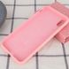 Чехол silicone case for iPhone XS Max с микрофиброй и закрытым низом Pink