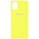 Чохол для Samsung Galaxy M51 Silicone Full Жовтий / Lemon з закритим низом і мікрофіброю