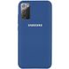 Чохол для Samsung Galaxy Note 20 Silicone Full (Синій / Navy Blue) з закритим низом і мікрофіброю