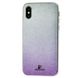 Чохол Swaro для iPhone X / Xs glass сріблясто-фіолетовий