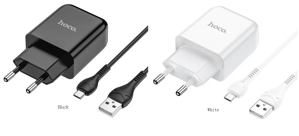 Адаптер мережевий HOCO Micro USB cable Vigour N2 | 1USB, 2.1A | (Safety Certified)